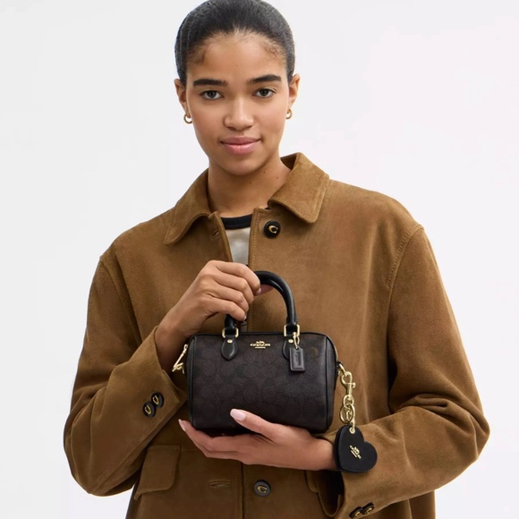 Coach Boxed Mini Rowan Crossbody Bag And Mirror Bag Charm Set CCL59 - Picture 12 of 12